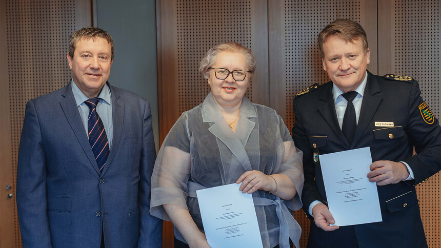 Landesverband Sachsen der Jüdischen Gemeinden und Polizei Sachsen beschließen Kooperation.