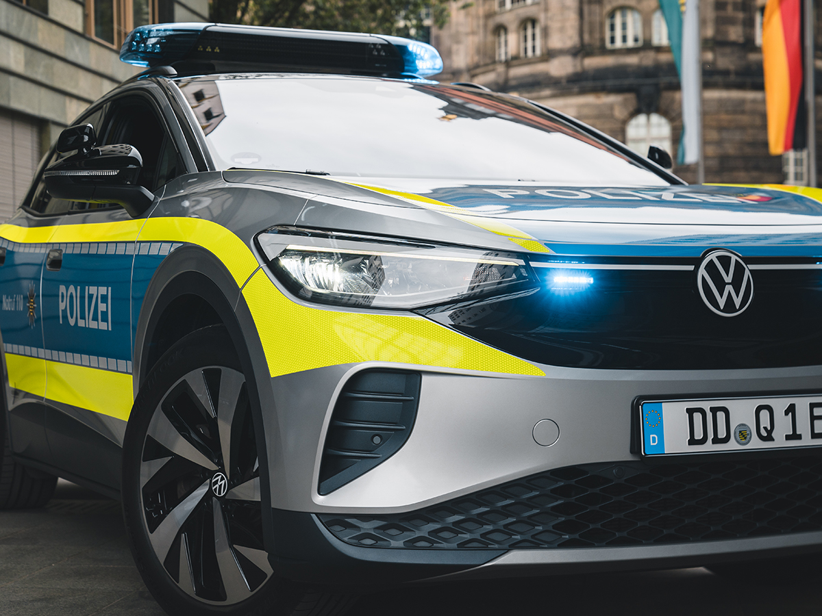 Elektromobilität bei der Polizei Sachsen