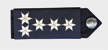Dienstgradabzeichen mit fünf silbernen Sternen