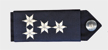 Dienstgradabzeichen mit vier silbernen Sternen