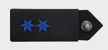 Dienstgradabzeichen mit zwei blauen Sternen