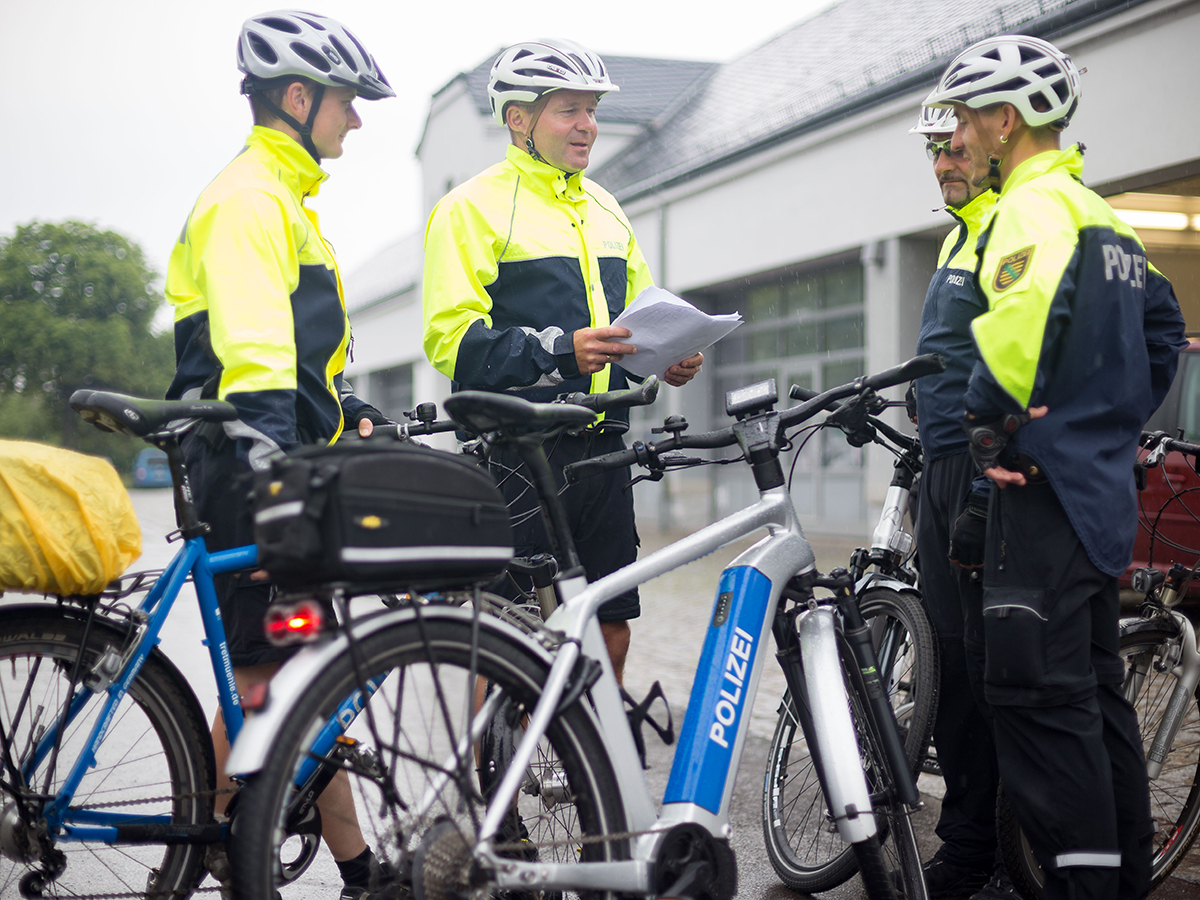Fahrradstaffel der Polizeidirektion Dresden