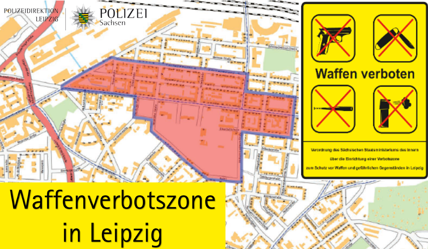 Waffenverbotszone in der Stadt Leipzig