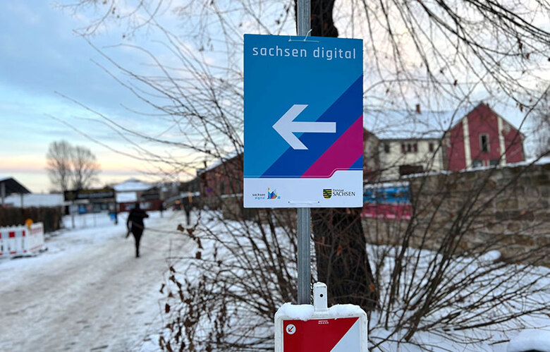 Hinweisschild forum sachsen digital