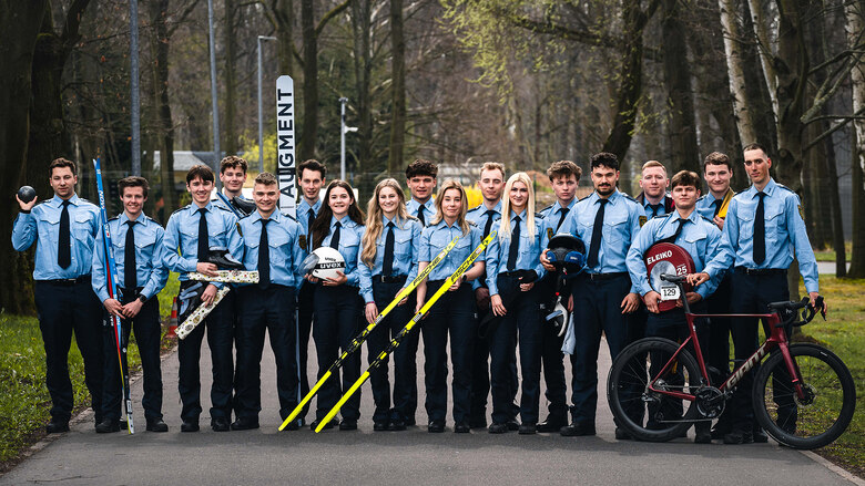 Gruppenfoto der Sportfördergruppe der Polizei Sachsen